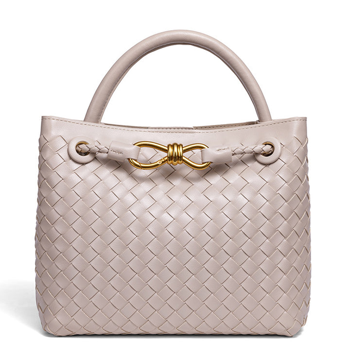 Elegant Braided Leather Tote Bowlift