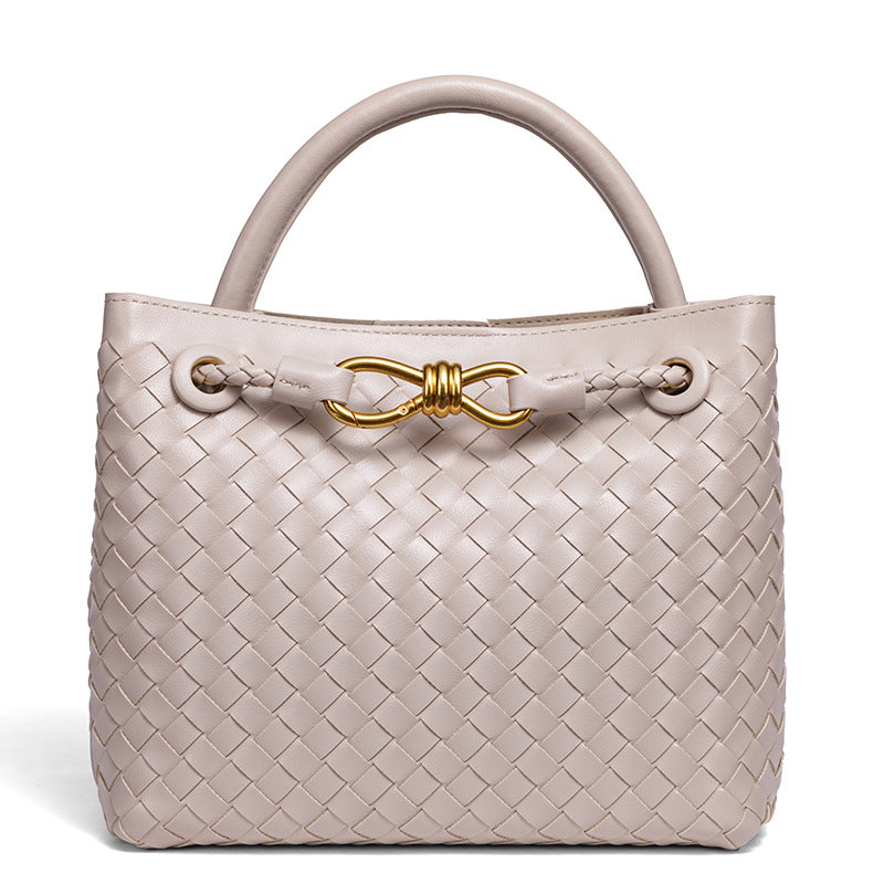 Woven Leather Tote Bag Bowlift