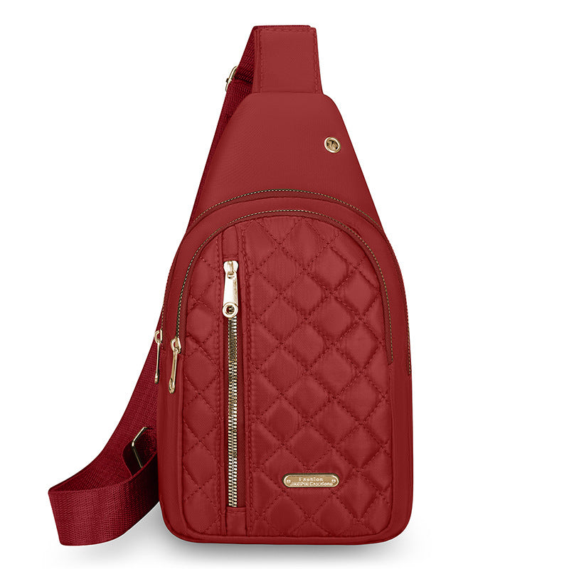 Quilted One-Shoulder Sling Bag Bowlift