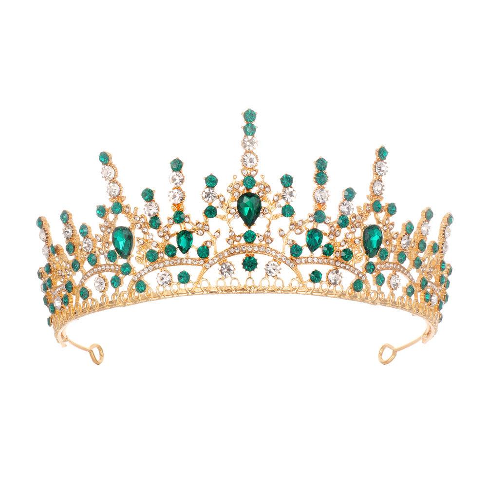 Women Elegant Crystal Tiara with Filigree Design Bowlift