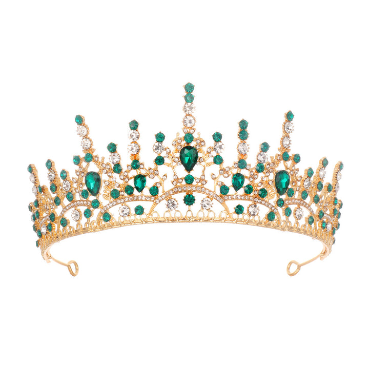 Women Elegant Crystal Tiara with Filigree Design Bowlift