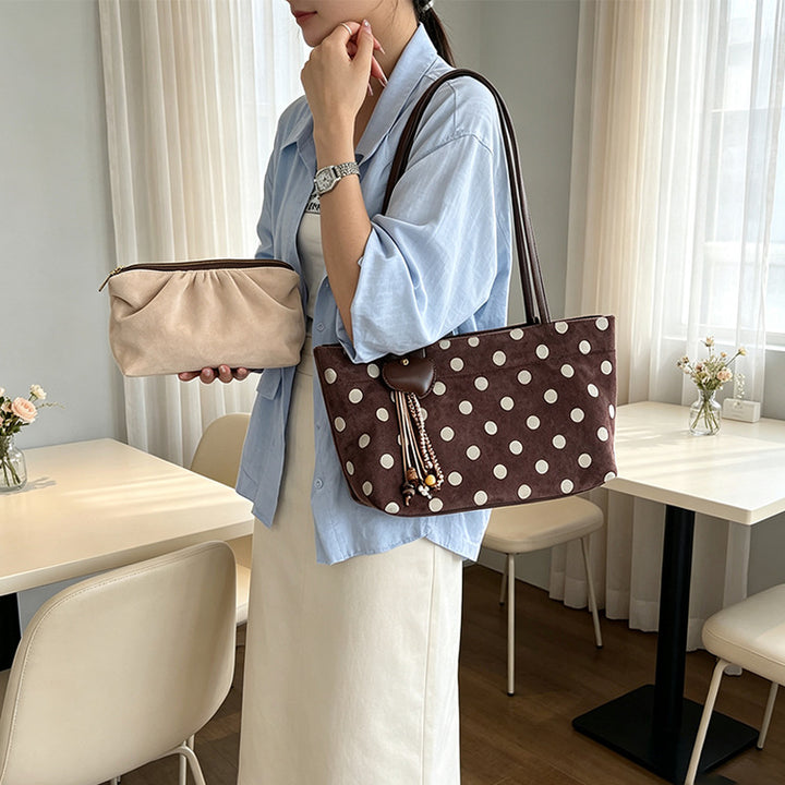 Suede Shoulder Tote Bag Bowlift