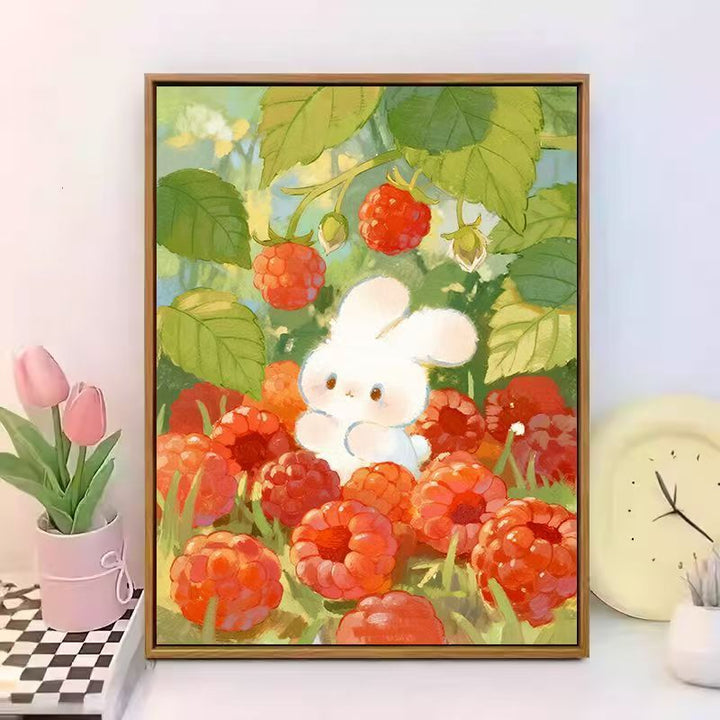 Cute Bunny-Themed Canvas Wall Art Bowlift