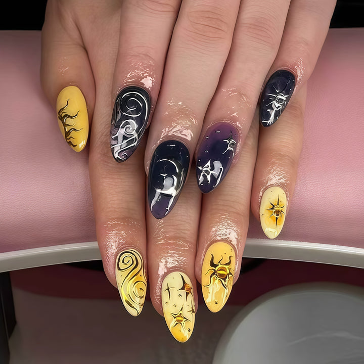 Artistic Abstract Nail Art Extensions Bowlift