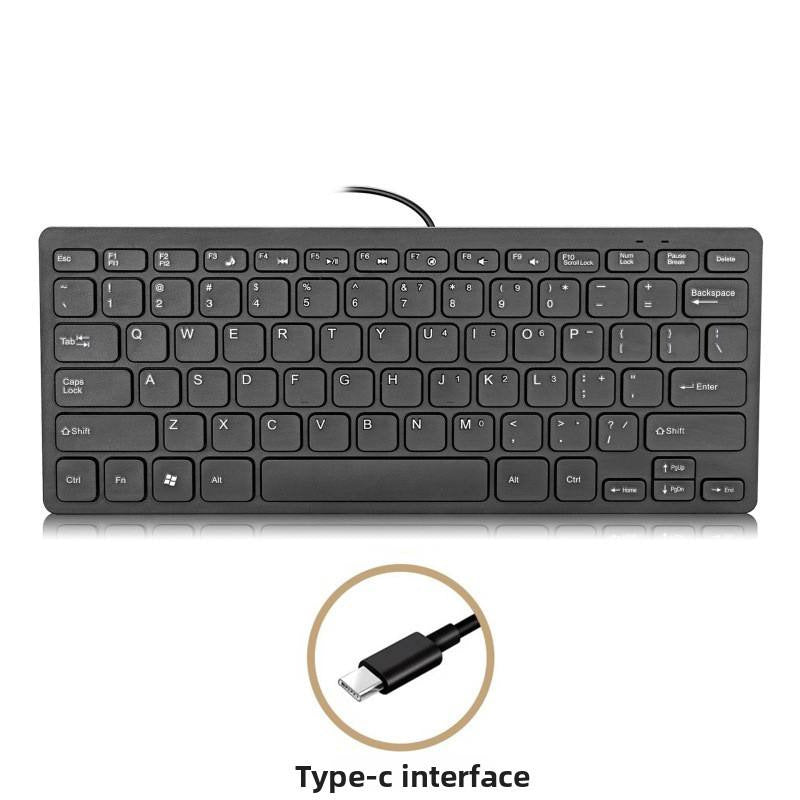 Compact USB keyboard with Type-C connection Bowlift