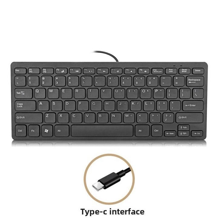 Compact USB keyboard with Type-C connection Bowlift