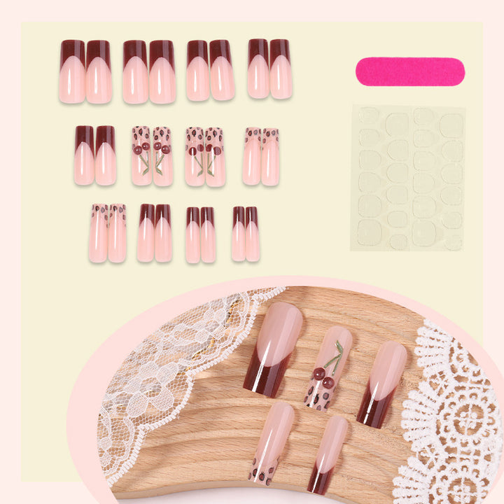 Nail art set with delicate ombre and cherry blossom design Bowlift
