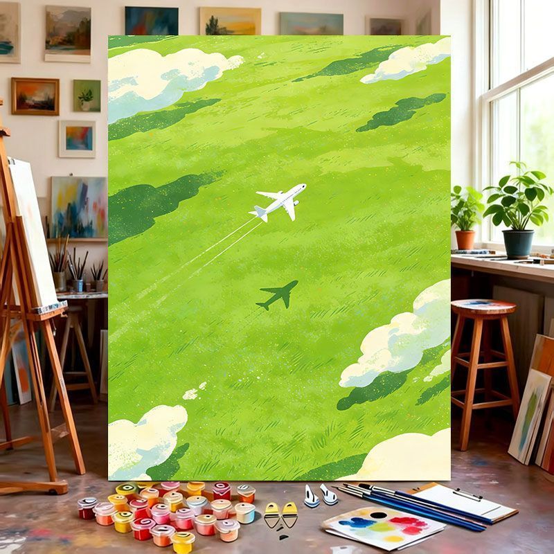 Airplane-Themed Canvas Art Print Bowlift