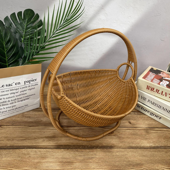 Ladies stylish decorative storage basket on metal frame Bowlift