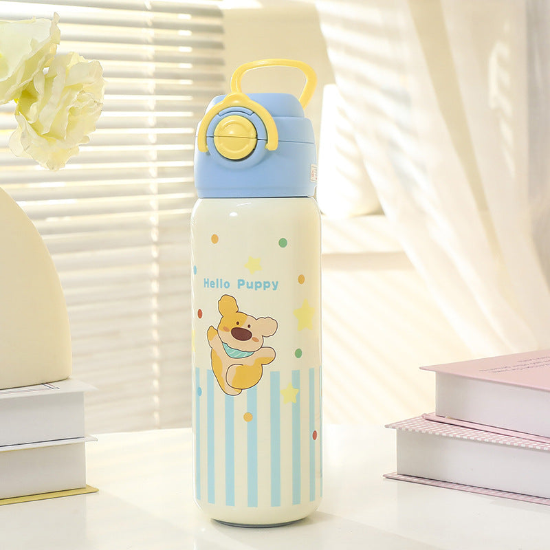 Unisex Insulated Drinking Bottle with Cute Animal Design Bowlift