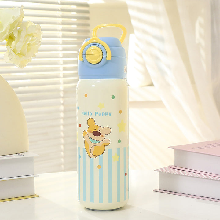 Unisex Insulated Drinking Bottle with Cute Animal Design Bowlift
