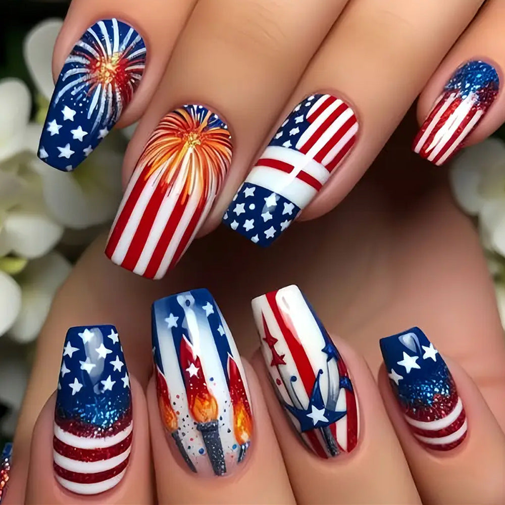Patriotic Nail Art Decoration Set Bowlift