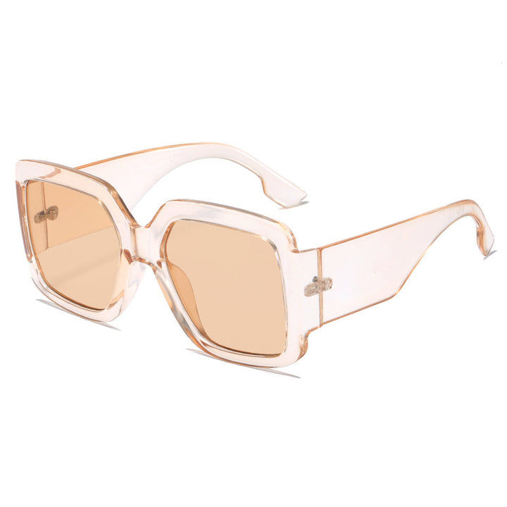 Women modern square sunglasses with mirror lenses Bowlift