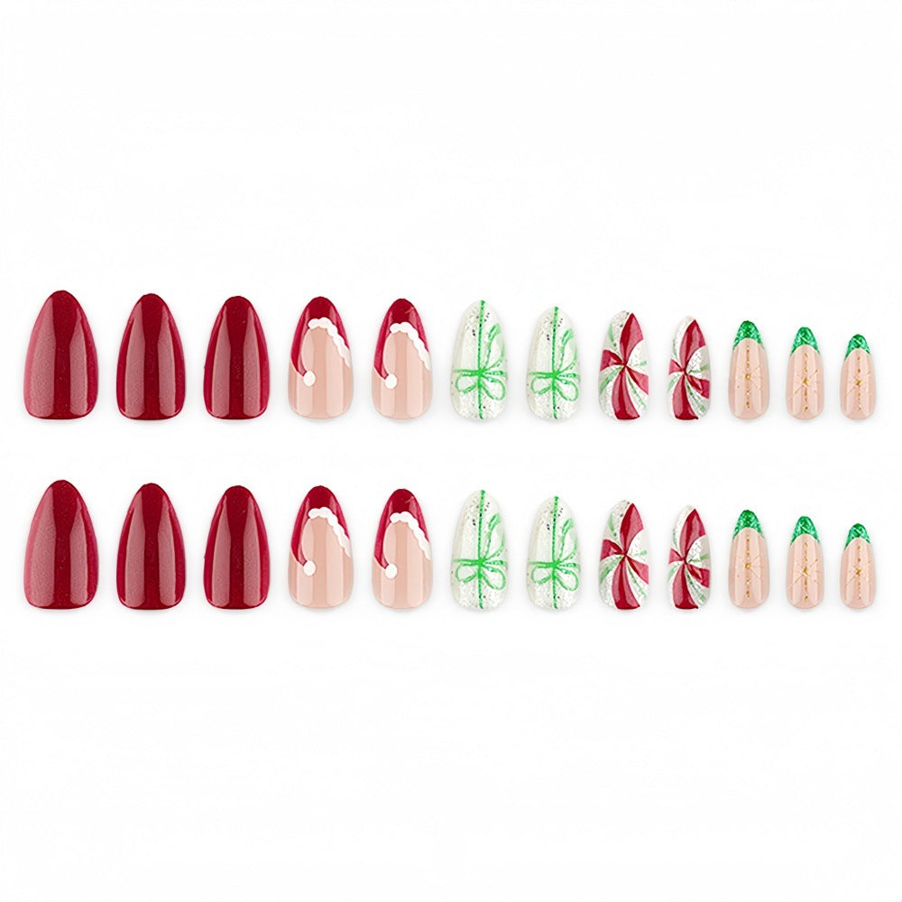 Artificial Christmas Art Nails Bowlift
