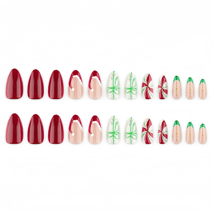 Artificial Christmas Art Nails Bowlift
