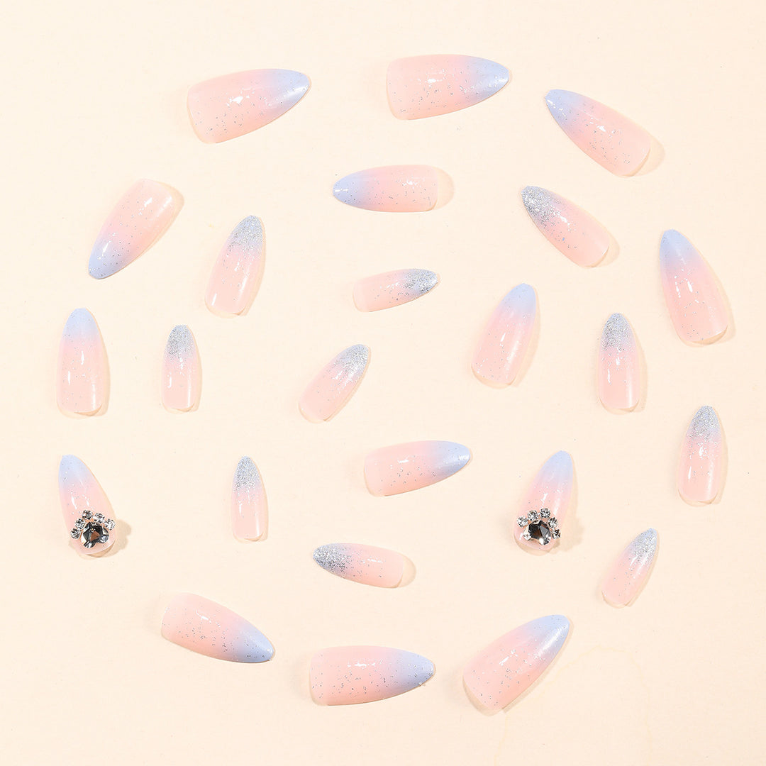 Stunning 3D Glitter Stiletto Nail Art Extensions Bowlift