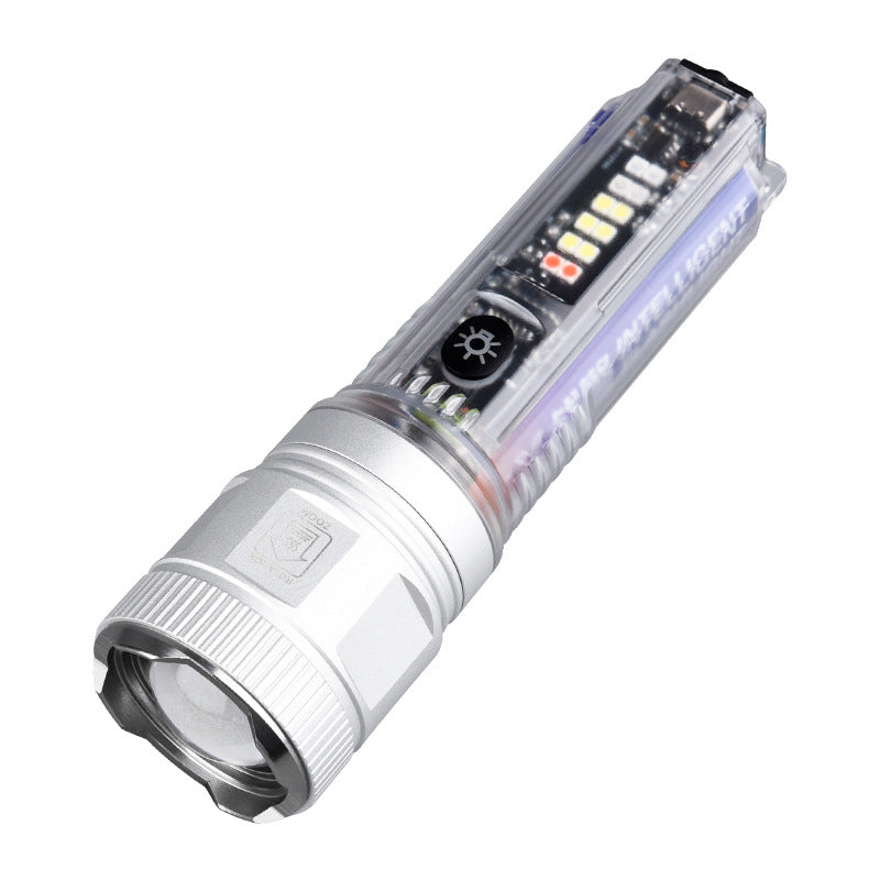 Versatile Rechargeable LED Flashlight with Intelligent Features Bowlift