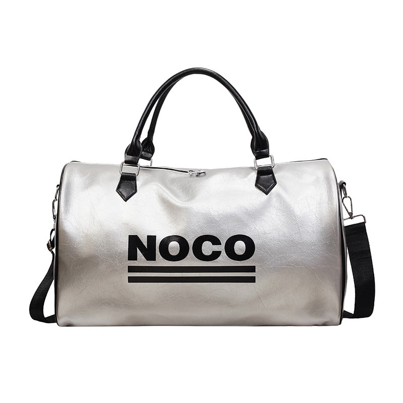 Sleek Metallic Travel Duffel