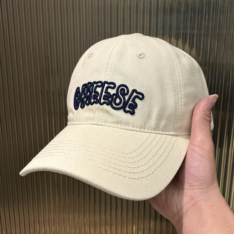 Unisex Embroidered Cotton Twill Cap Bowlift