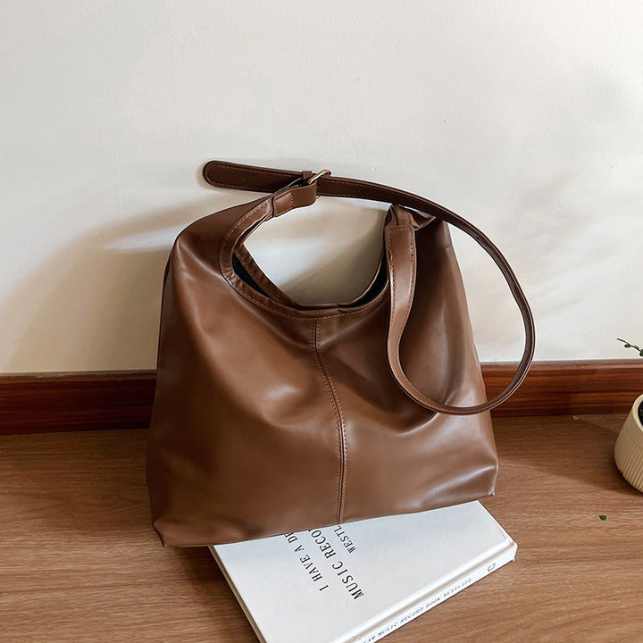 WoSpacious Soft Leather Hobo Bag Bowlift