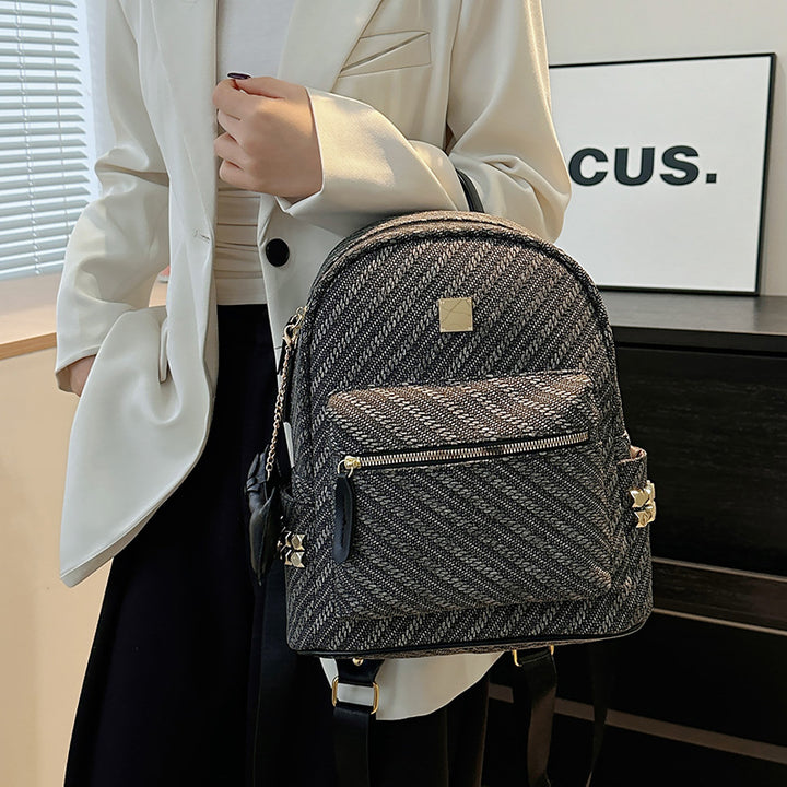 Trendy Textured Modern Backpack
