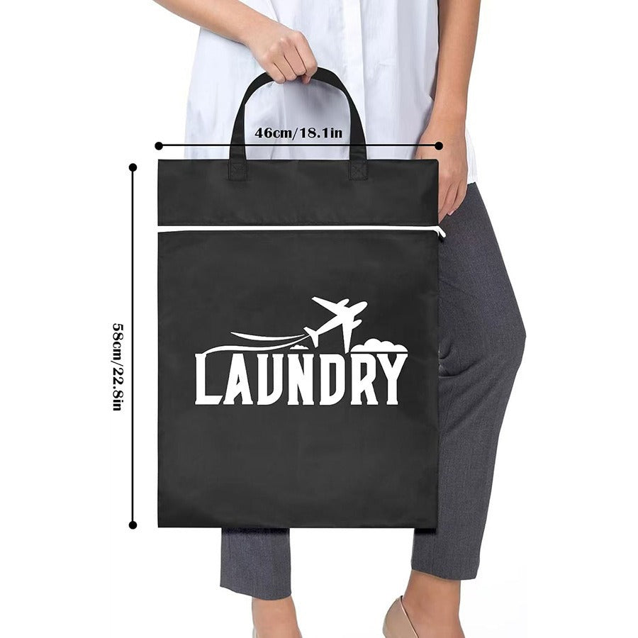 Stylish Laundry Tote with Zipper Bowlift