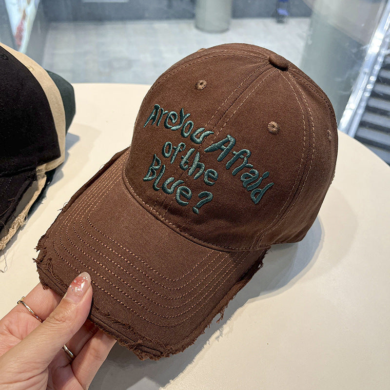 Women's Vintage-Inspired Embroidered Cap Bowlift