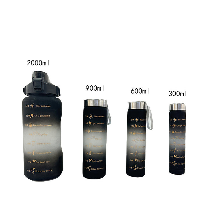 Ladies' Motivation Water Bottle with Time Scale and Ergonomic Design Bowlift