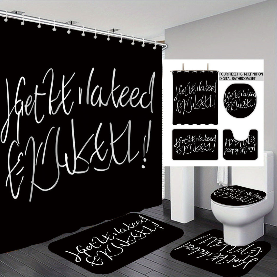 Bathroom Rules Digital Bathroom Décor Set Bowlift