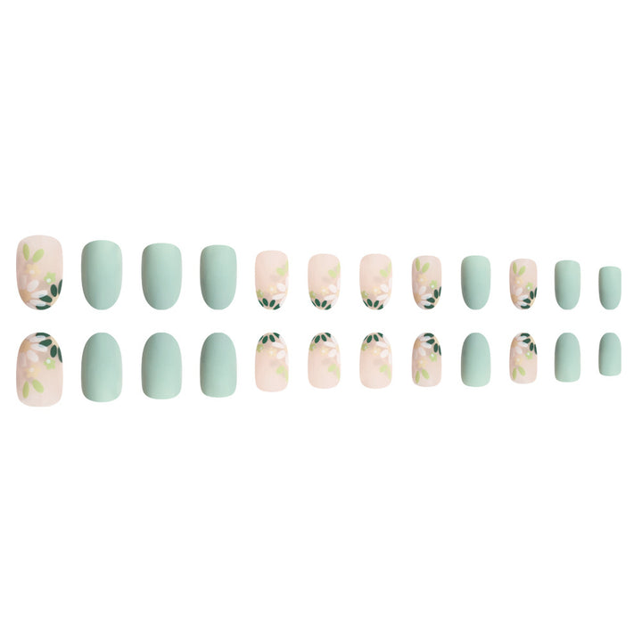 Press-On Floral Nail Art Set Bowlift