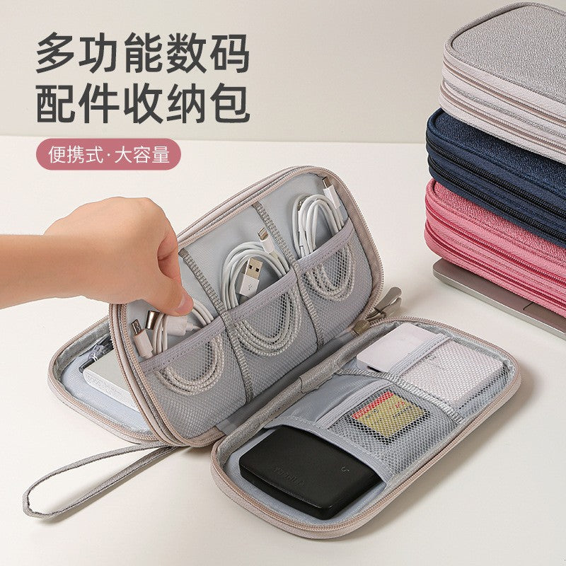 Compact RFID Travel Tech Organizer Wristlet Pouch Bowlift