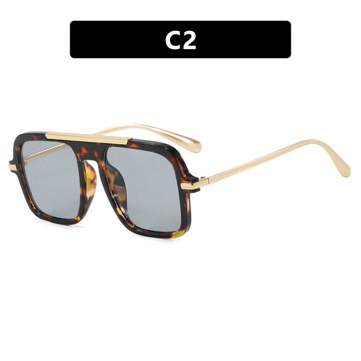 Women's square sunglasses with luxurious metal frame and sturdy lenses Bowlift