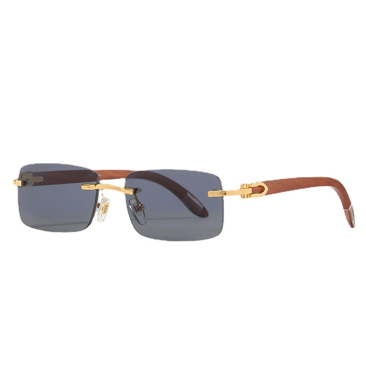 Women elegant rectangular sunglasses with high-quality metal frame and polarized lenses Bowlift