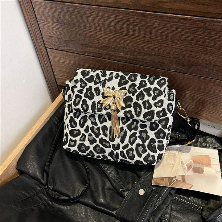 Chic Leopard Print Crossbody Bag Bowlift