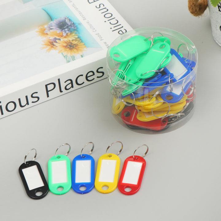 Unisex Labels Keychain with Writable Area Bowlift