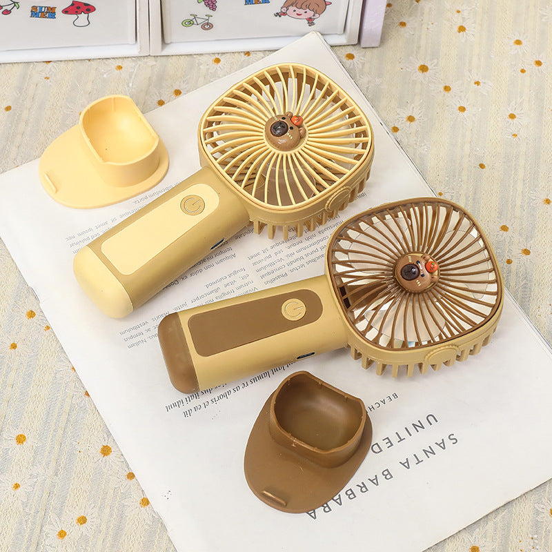 Women's Portable Hand Fan with Swiveling Head and USB Connection Bowlift