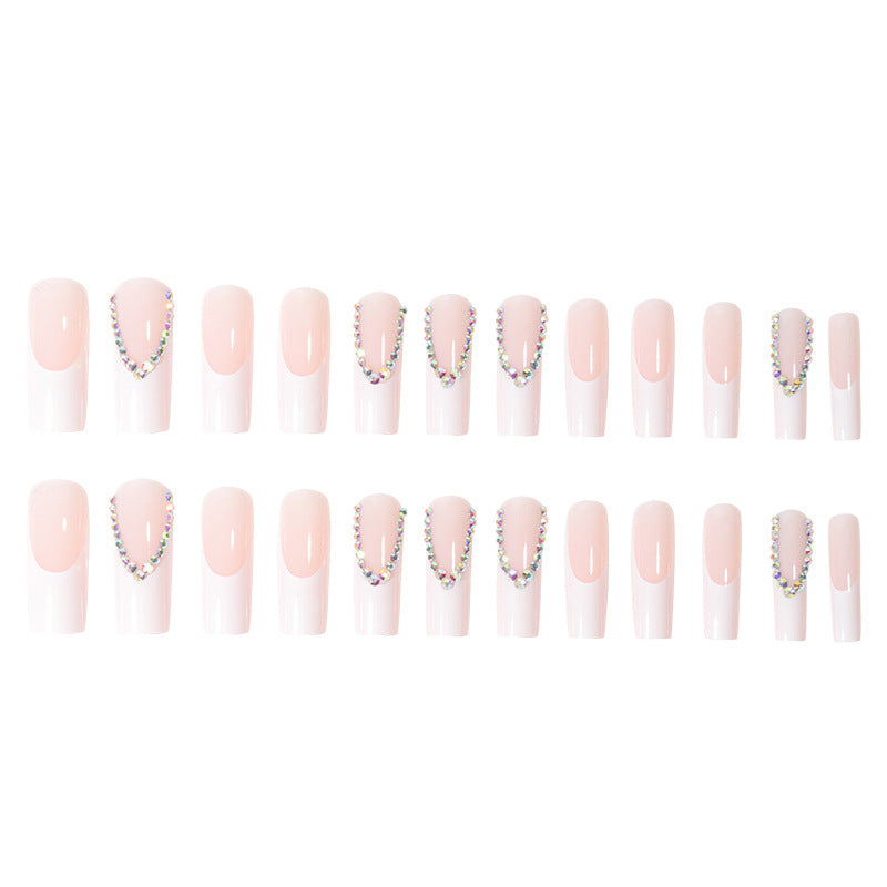 Luxurious Rhinestone Embellished Long Stiletto Press-On Nails Bowlift