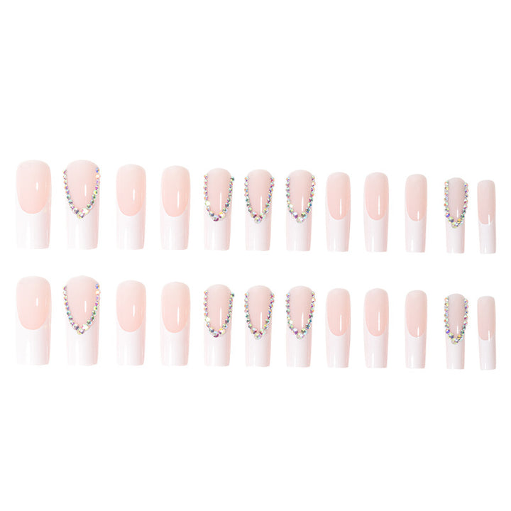 Luxurious Rhinestone Embellished Long Stiletto Press-On Nails Bowlift