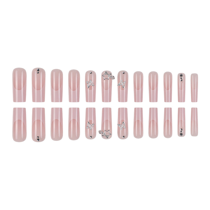 Glamorous Long Square Nail Art Set Bowlift