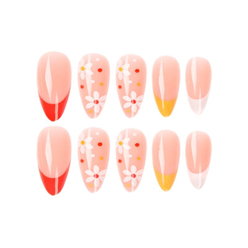 Artificial artificial nails with creative flower design Bowlift