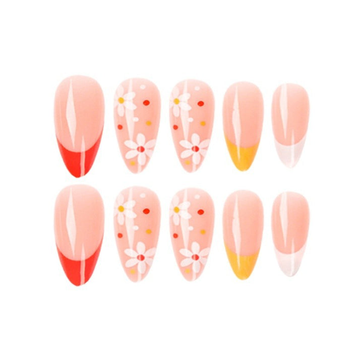 Artificial artificial nails with creative flower design Bowlift
