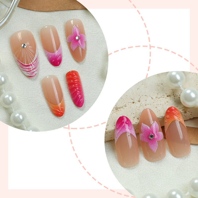 Floral Embellished Press-On Nail Set Bowlift 1788495993