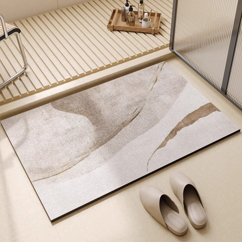Geometric Design Bath Rug Bowlift