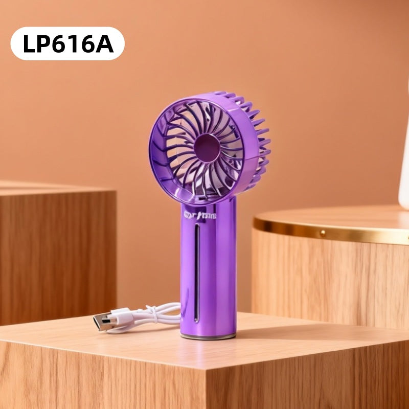 Women Portable Spray Fan with USB Charging Function and Ergonomic Handle Bowlift