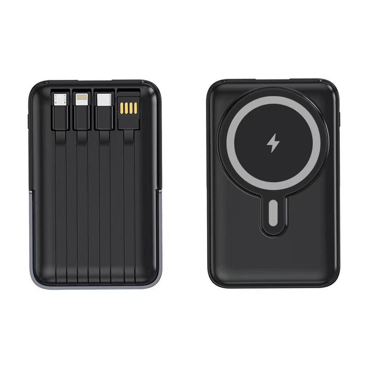 Powerbank with integrated charging cable and magnetic charging function Bowlift