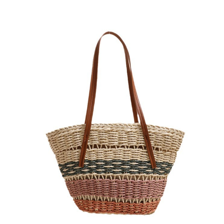 Stylish basket bag with sturdy leather handles Bowlift