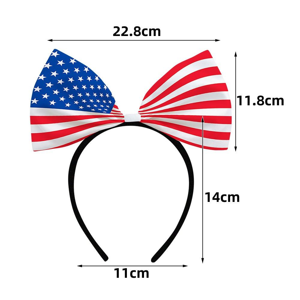 Ladies oversized bow headband with star pattern Bowlift