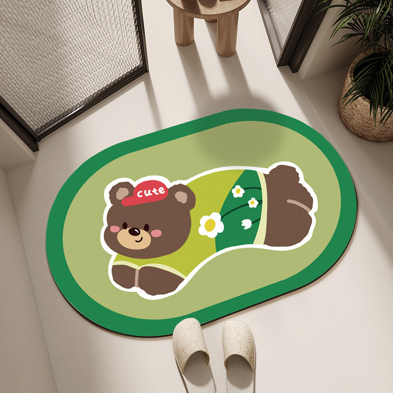 Plush Cartoon-Themed Area Mat