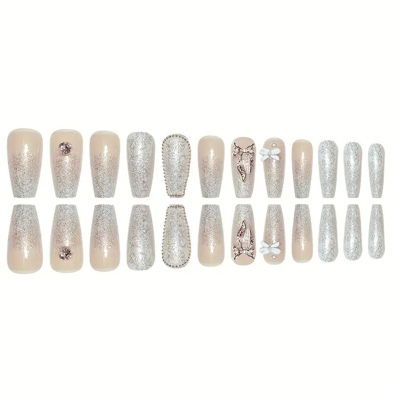 3D Glitter Nail Art Extensions Bowlift