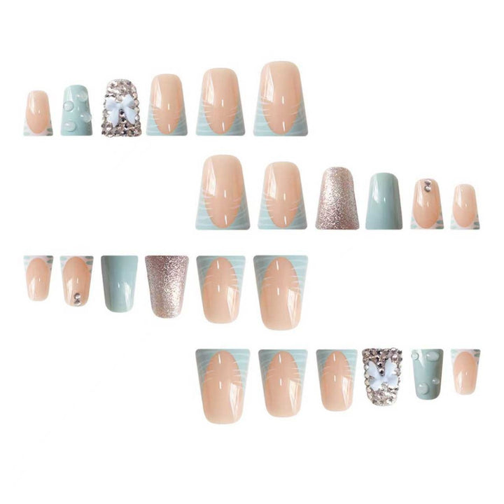 Decorative 3D Press-On Nail Extensions Bowlift